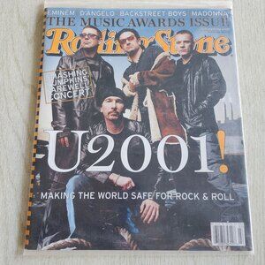 Rolling Stone U2 U2001 January 2001 Issue 860 Smashing Pumpkins Eminem Madonna